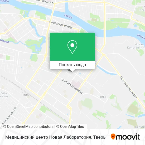 Карта Медицинский центр Новая Лаборатория