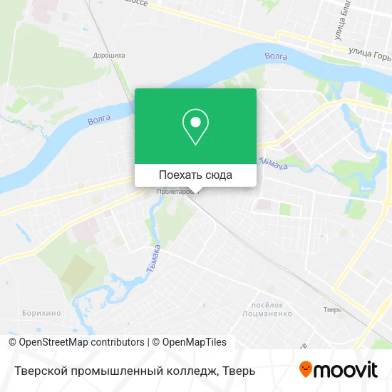 Карта Тверской промышленный колледж