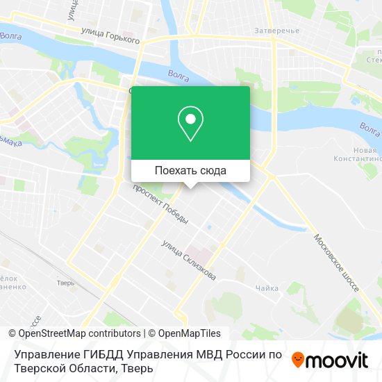 Карта Управление ГИБДД Управления МВД России по Тверской Области