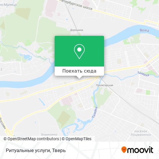 Карта Ритуальные услуги