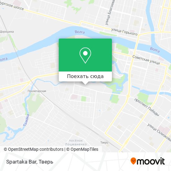 Карта Spartaka Bar
