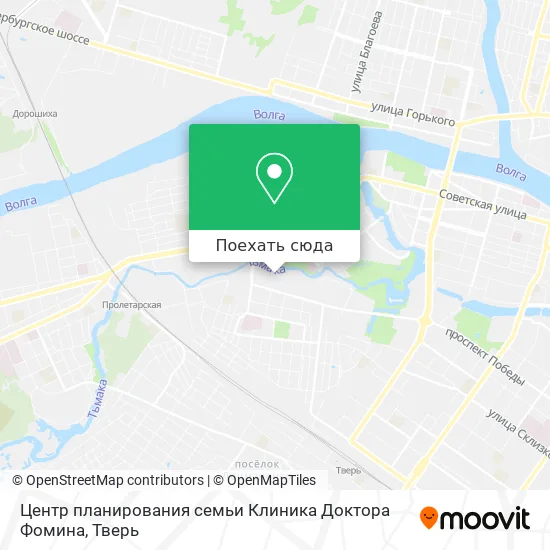 Карта Центр планирования семьи Клиника Доктора Фомина
