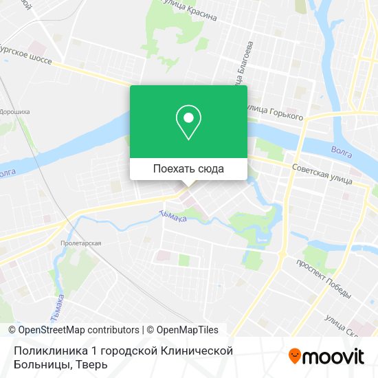 Карта Поликлиника 1 городской Клинической Больницы
