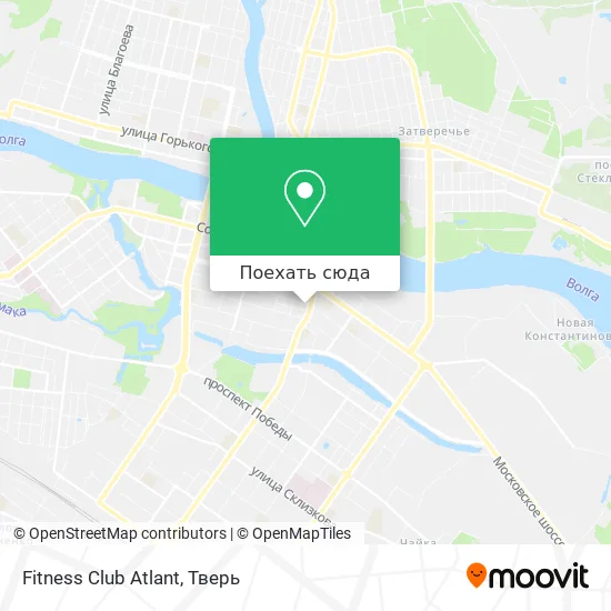 Карта Fitness Club Atlant