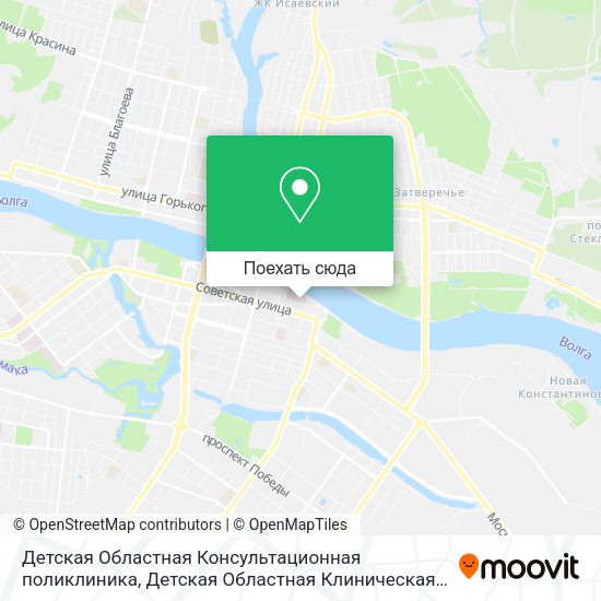 Карта Детская Областная Консультационная поликлиника, Детская Областная Клиническая больница