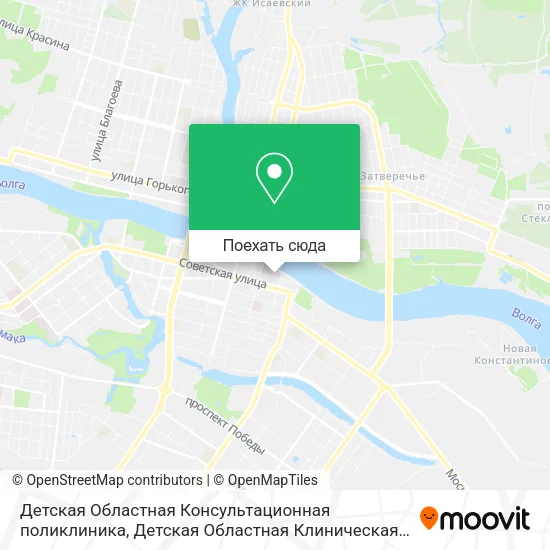 Карта Детская Областная Консультационная поликлиника, Детская Областная Клиническая больница