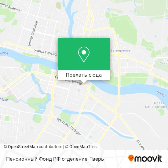 Карта Пенсионный Фонд РФ отделение