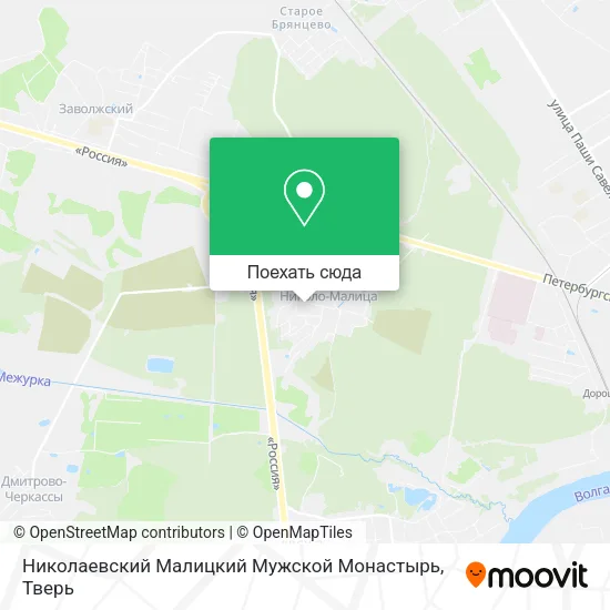Карта Николаевский Малицкий Мужской Монастырь