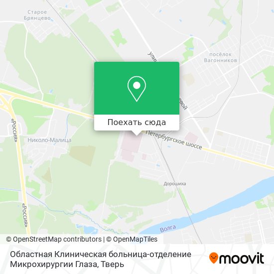 Карта Областная Клиническая больница-отделение Микрохирургии Глаза
