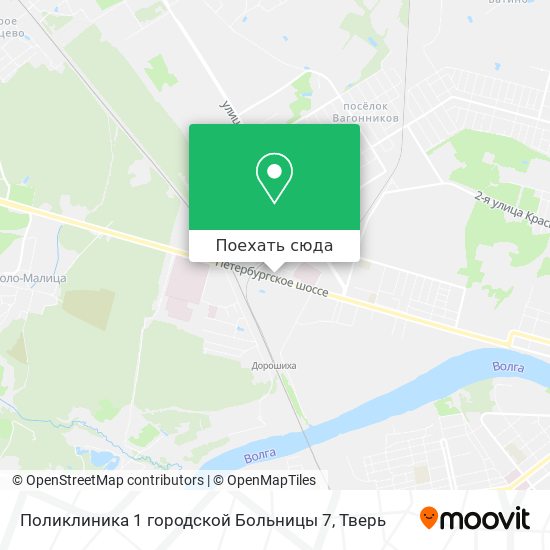 Карта Поликлиника 1 городской Больницы 7