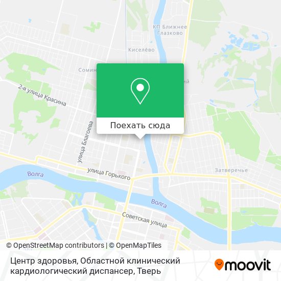 Карта Центр здоровья, Областной клинический кардиологический диспансер