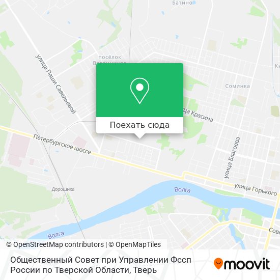 Карта Общественный Совет при Управлении Фссп России по Тверской Области