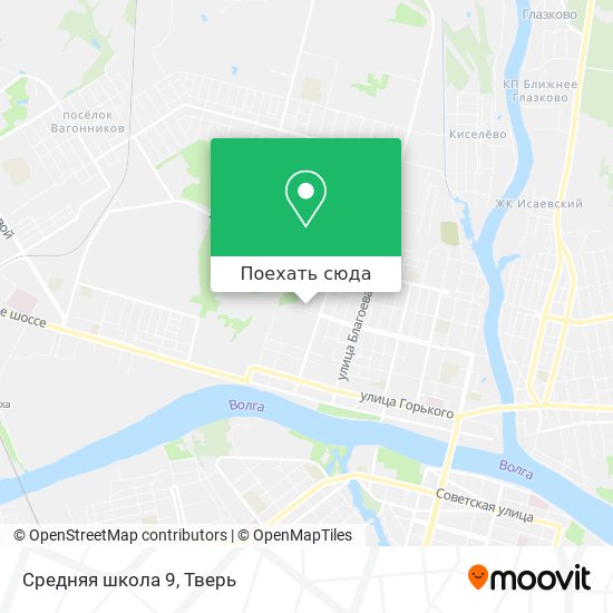 Карта Средняя школа 9