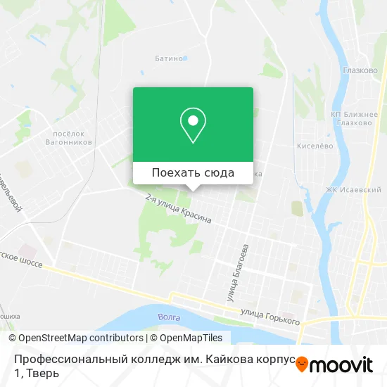 Карта Профессиональный колледж им. Кайкова корпус 1