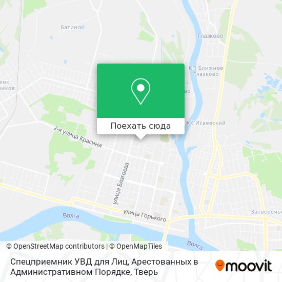 Карта Спецприемник УВД для Лиц, Арестованных в Административном Порядке