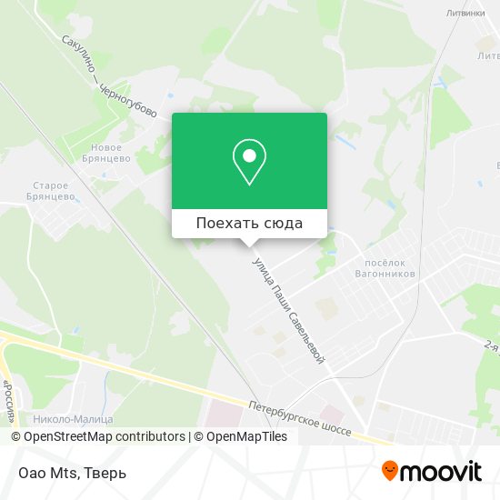 Карта Oao Mts