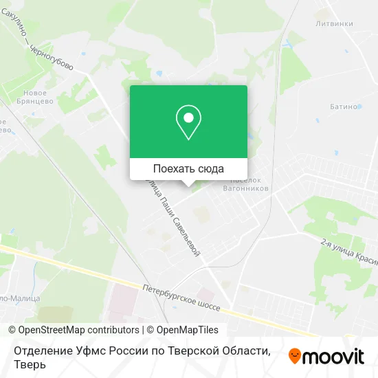 Карта Отделение Уфмс России по Тверской Области