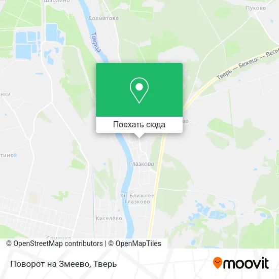 Карта Поворот на Змеево