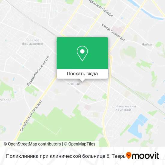 Карта Поликлиника при клинической больнице 6