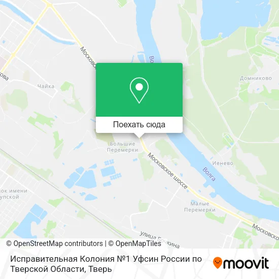 Карта Исправительная Колония №1 Уфсин России по Тверской Области
