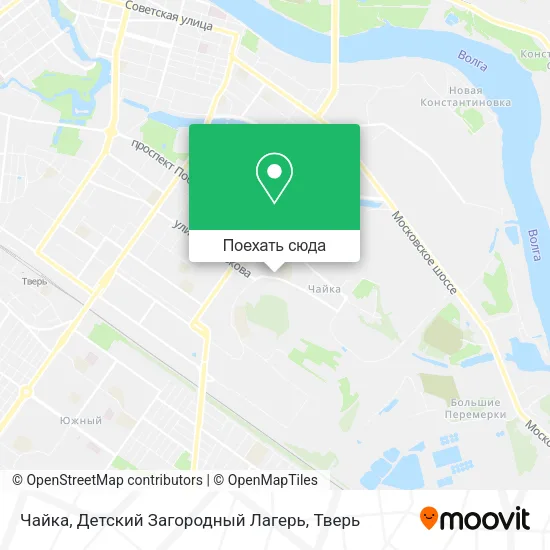 Карта Чайка, Детский Загородный Лагерь