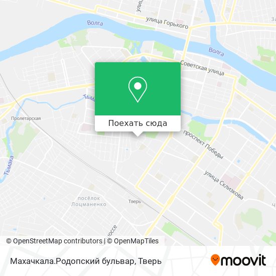 Карта Махачкала.Родопский бульвар