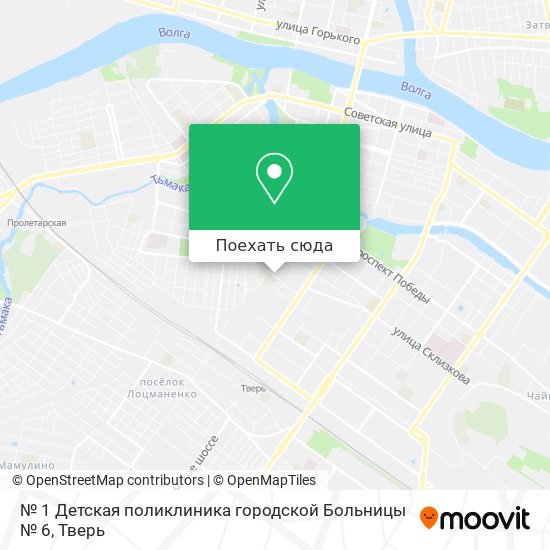 Карта № 1 Детская поликлиника городской Больницы № 6