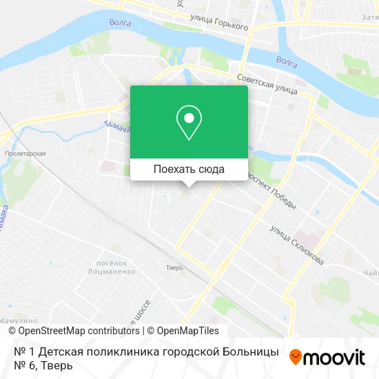 Карта № 1 Детская поликлиника городской Больницы № 6