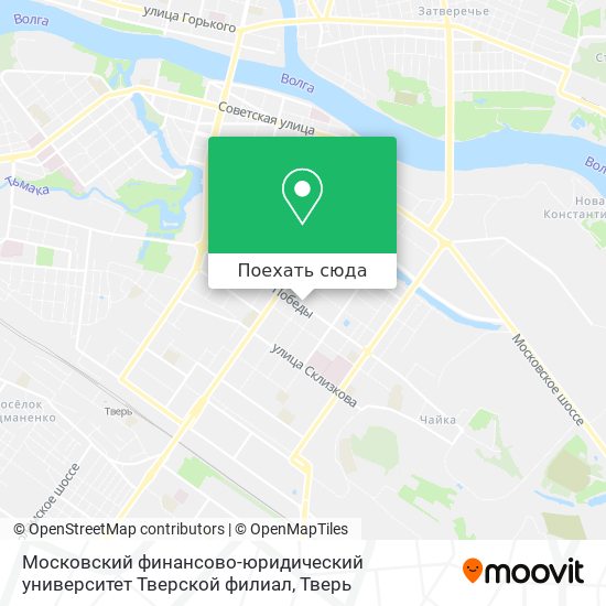 Карта Московский финансово-юридический университет Тверской филиал