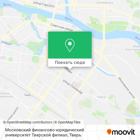 Карта Московский финансово-юридический университет Тверской филиал