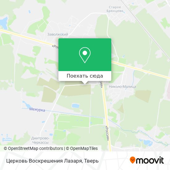 Карта Церковь Воскрешения Лазаря