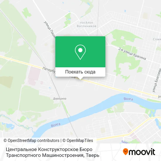 Карта Центральное Конструкторское Бюро Транспортного Машиностроения