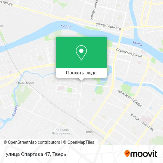 Карта улица Спартака 47