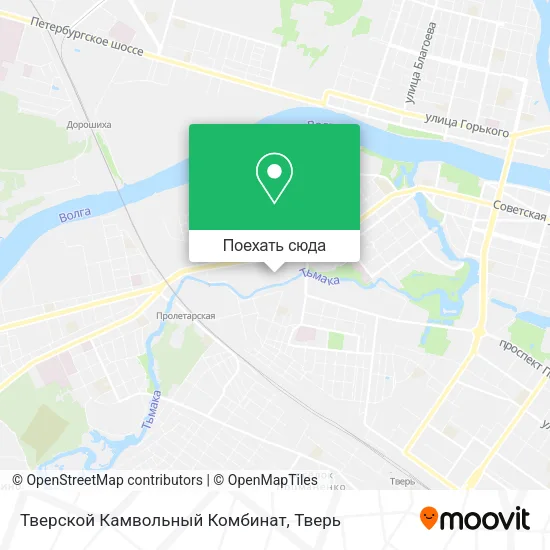 Карта Тверской Камвольный Комбинат