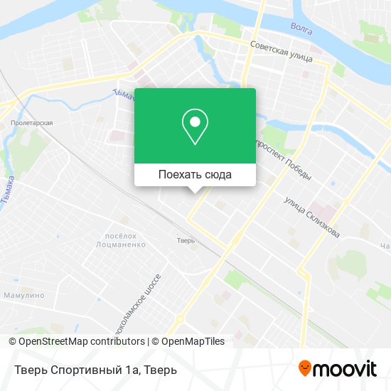 Карта Тверь Спортивный 1а
