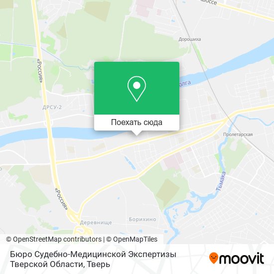 Карта Бюро Судебно-Медицинской Экспертизы Тверской Области