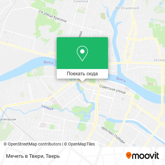 Карта Мечеть в Твери