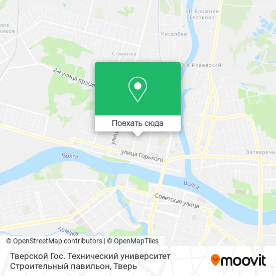 Карта Тверской Гос. Технический университет Строительный павильон