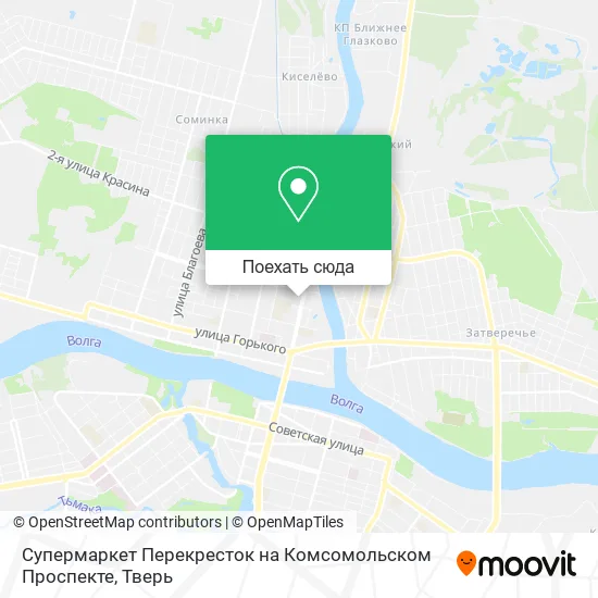Карта Супермаркет Перекресток на Комсомольском Проспекте