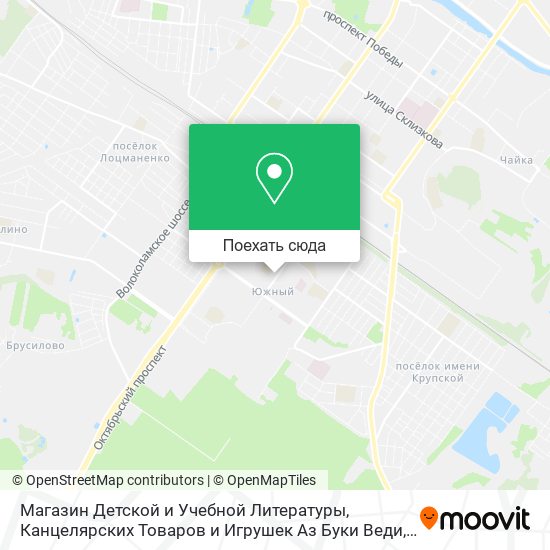 Карта Магазин Детской и Учебной Литературы, Канцелярских Товаров и Игрушек Аз Буки Веди