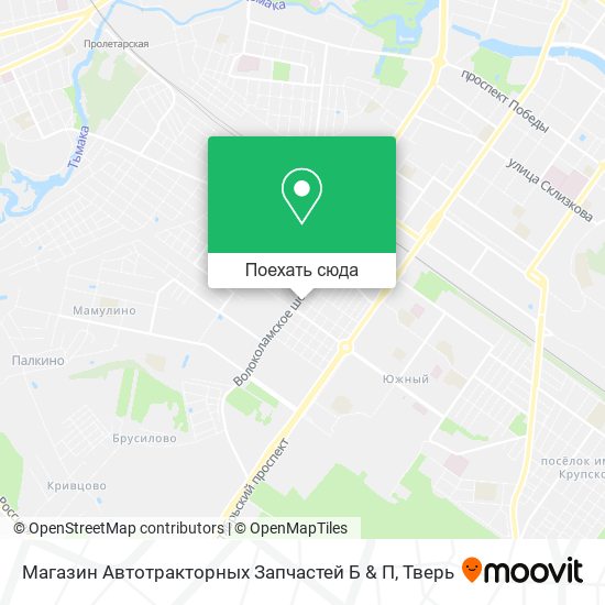 Карта Магазин Автотракторных Запчастей Б & П