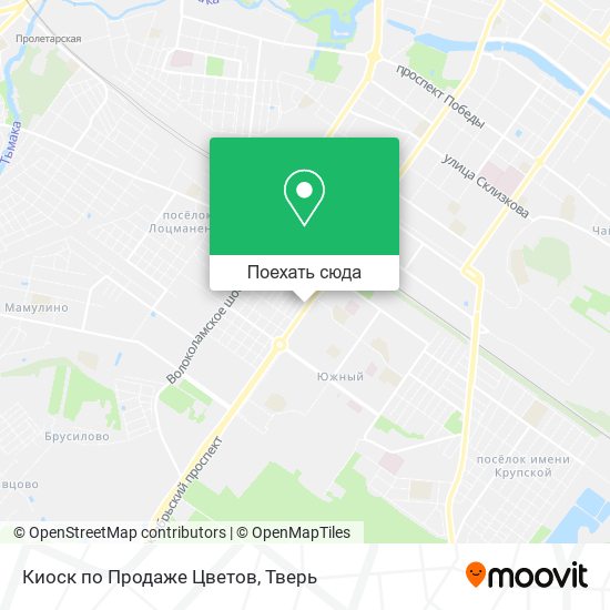 Карта Киоск по Продаже Цветов