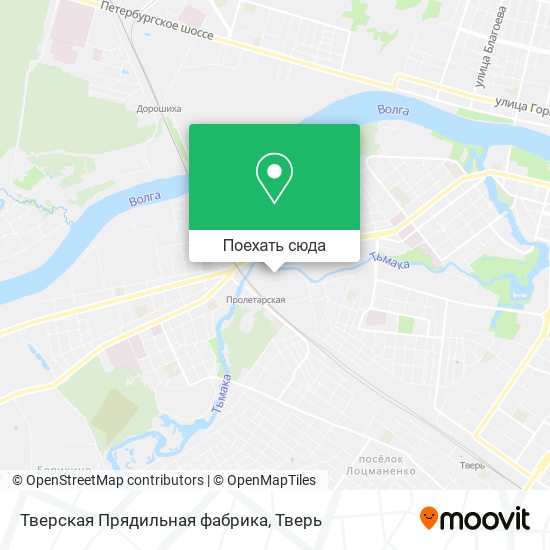 Карта Тверская Прядильная фабрика