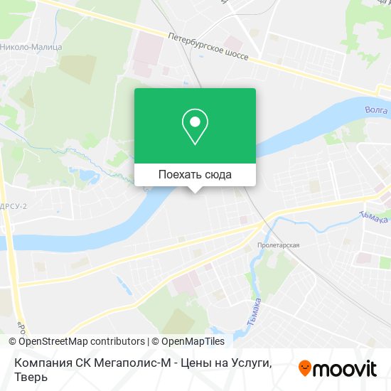 Карта Компания СК Мегаполис-М - Цены на Услуги