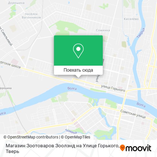 Карта Магазин Зоотоваров Зоолэнд на Улице Горького