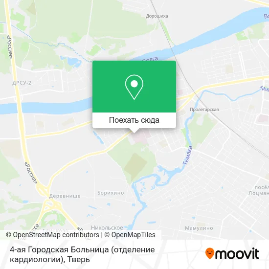 Карта 4-ая Городская Больница (отделение кардиологии)