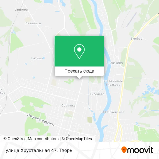 Карта улица Хрустальная 47