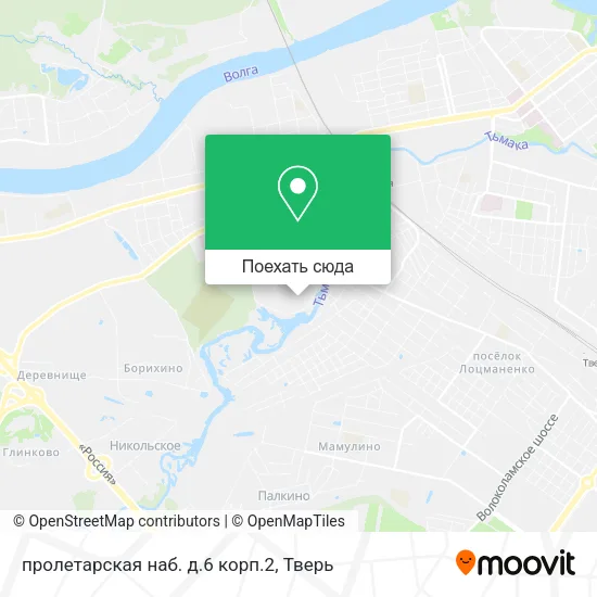 Карта пролетарская наб. д.6 корп.2