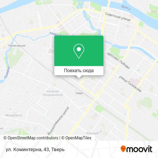 Карта ул. Коминтерна, 43
