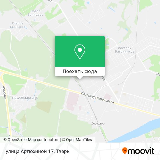 Карта улица Артюхиной 17